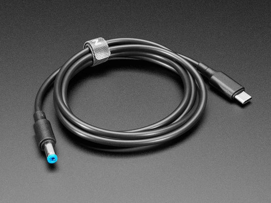 USB Type C 3.1 PD to 5.5mm Barrel Jack Cable - 12V 5A Output - 1.2m long with E-Mark